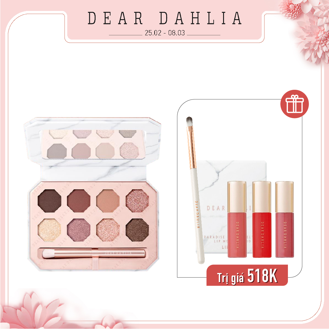 Combo Màu Mắt Ánh Nhũ Lấp Lánh Dear Dahlia Mesmerizing Moment Collection Palette Angelic Nude