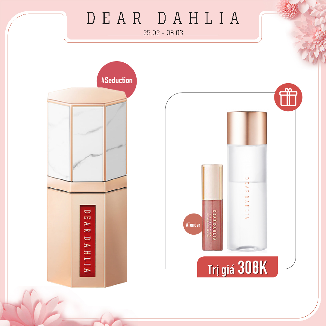Combo Son Kem Hiệu Ứng Nhung Mịn Dear Dahlia Paradise Dream Velvet Lip Mousse Seduction