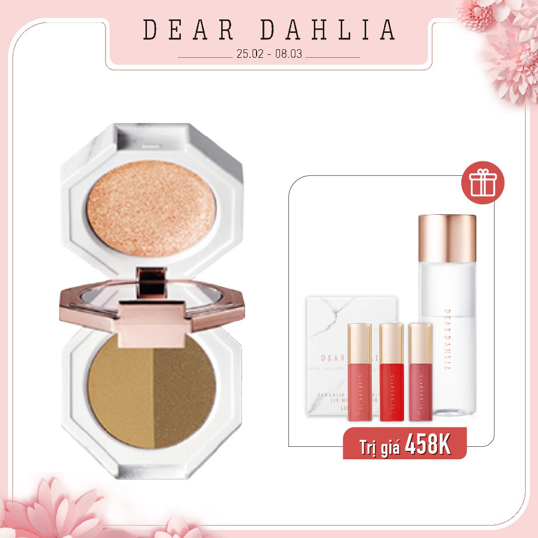 Combo Màu Mắt Trang Điểm Dear Dahlia Paradise Dual Palette [Mix] Eye Shadow Trio -  Caramel Slice (3Pc)