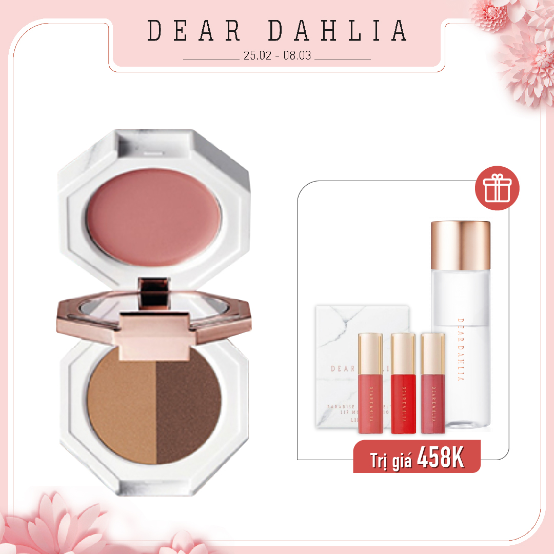 Combo Phấn Mắt Hiệu Ứng Ánh Nhũ Lấp Lánh Dear Dahlia Paradise Dual Palette [Match] Multi - Balm & Eye Shadow Trio Lady Oxford