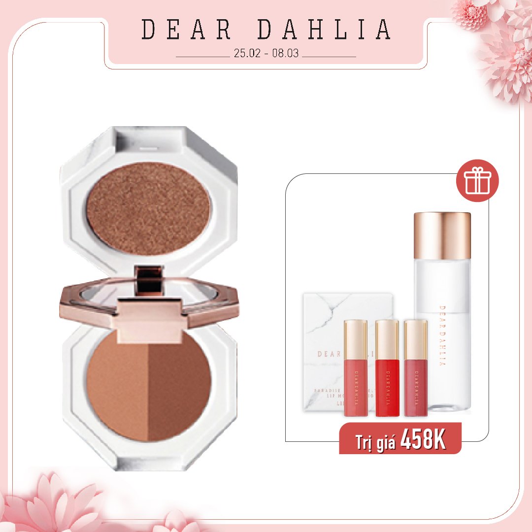 Combo Màu Mắt Trang Điểm Dear Dahlia Paradise Dual Palette [Mix] Eye Shadow Trio - Coco Delight 4G