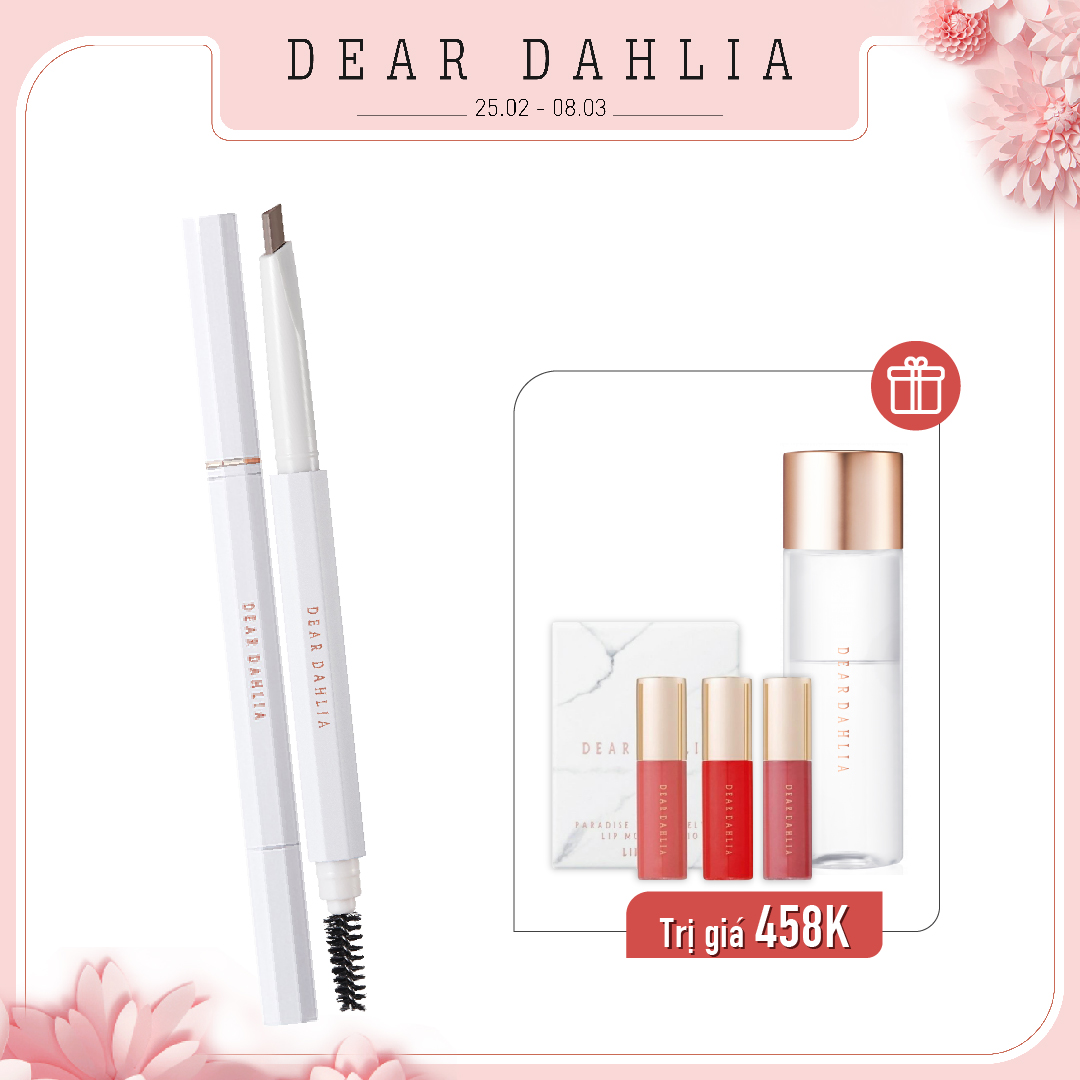 Combo Chì Vẽ Chân Mày Dear Dahlia Perfect Brow Longwear Sculpting Pencil (Ash Brown) 0.35G