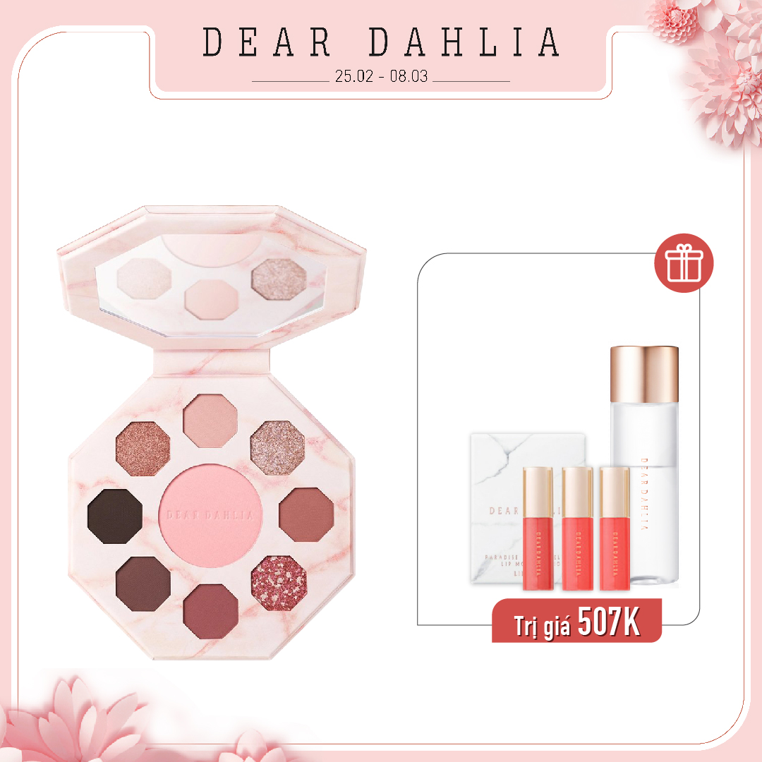 Combo Bảng Màu Mắt Đa Hiệu Ứng Dear Dahlia Secret Garden Palette - Flower Bed (3Pc)