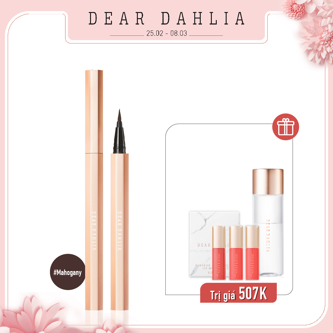 Combo Bút Kẻ Viền Mắt Dear Dahlia Paradise Dream Precision Pro Liquid Eyeliner -  Mahogany (3Pc)