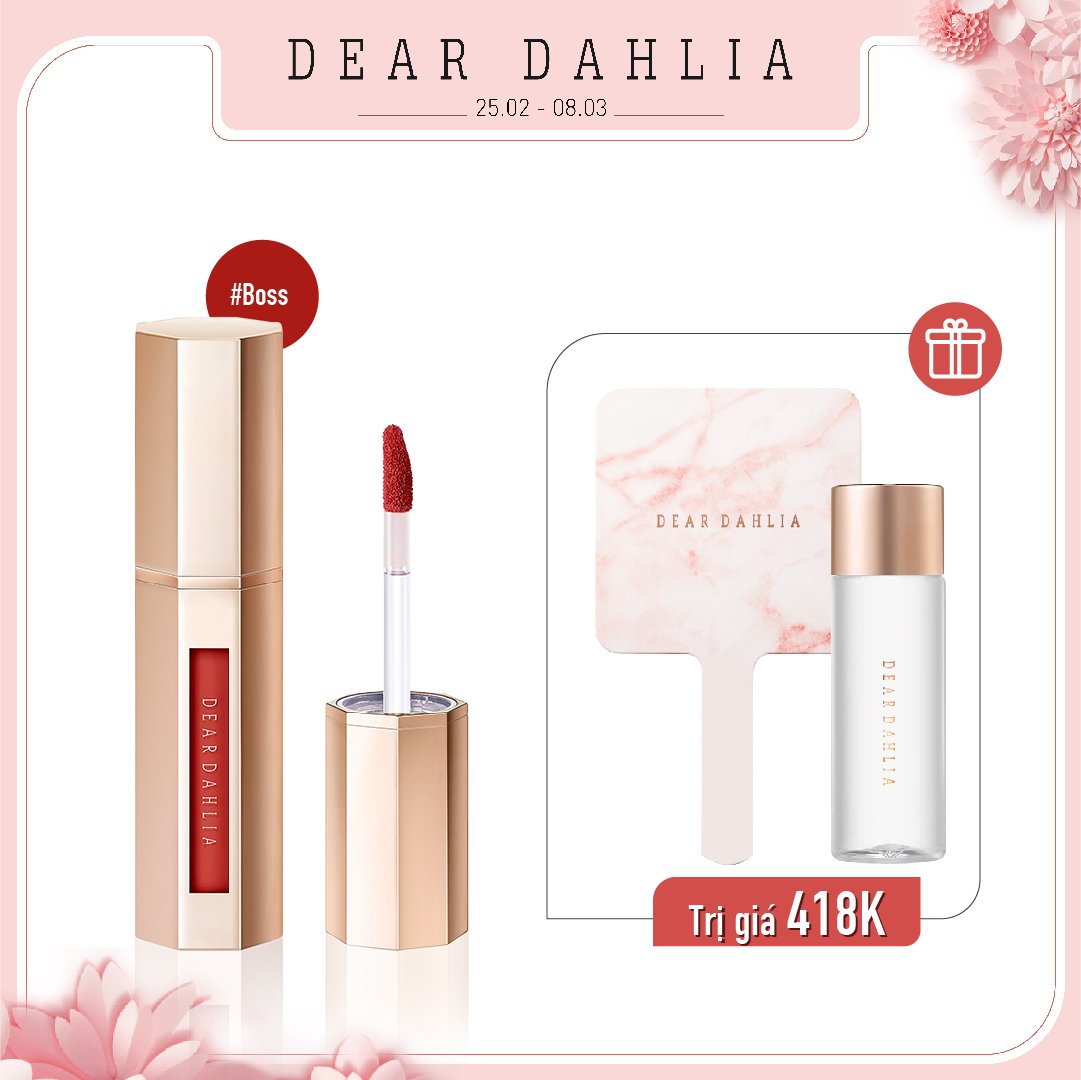 Combo Son Kem Lì Mịn Dear Dahlia Sensuous Matte Lip Suit Boss (3Pc)