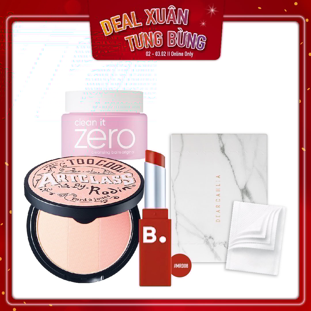 Combo Son Môi & Má Hồng Trang Điểm Artclass By Rodin Blusher (4Pc)