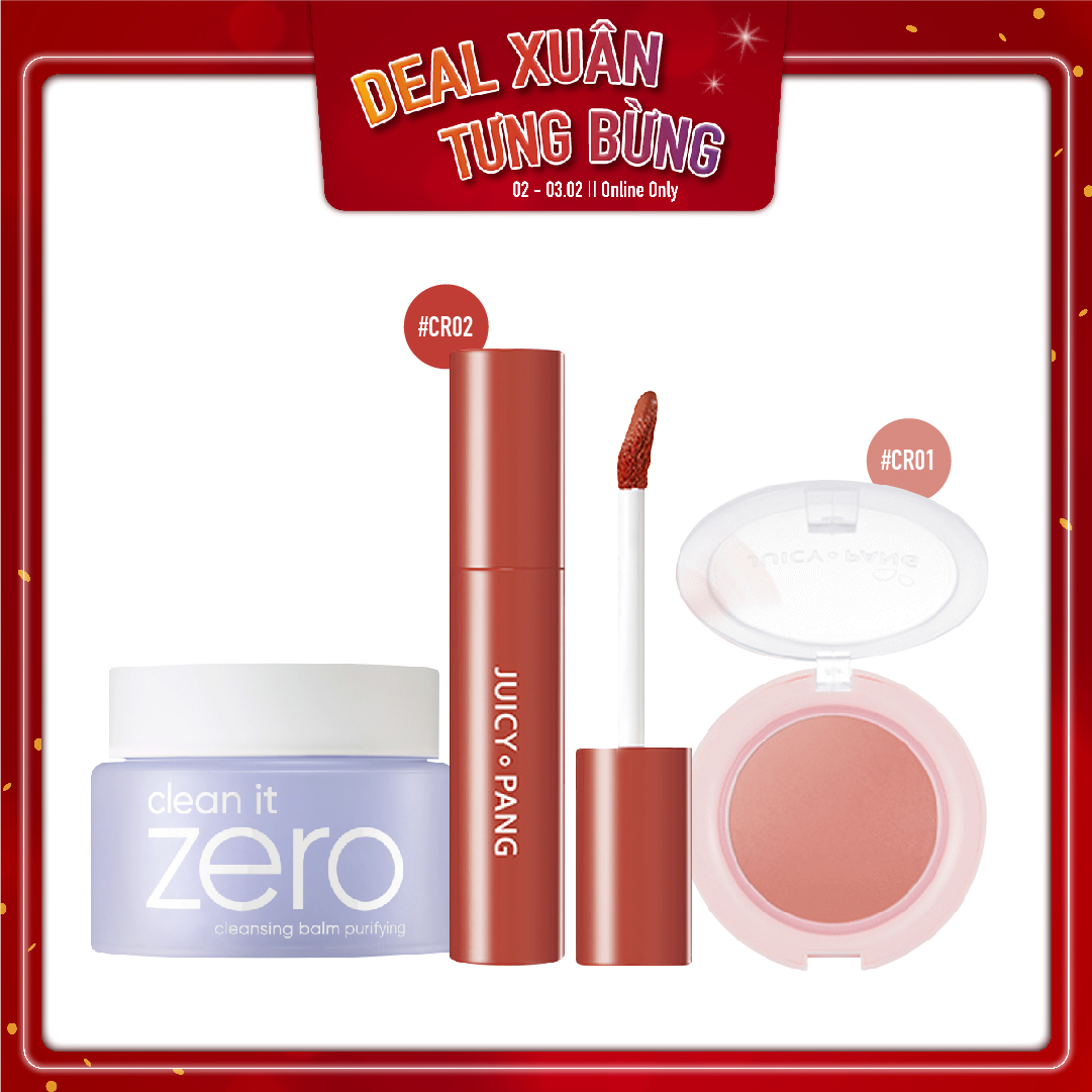 Combo Má Hồng Dạng Kem & Son Tint Hiệu Ứng Bóng A'pieu Juicy - Pang Sugar Tint Cr02