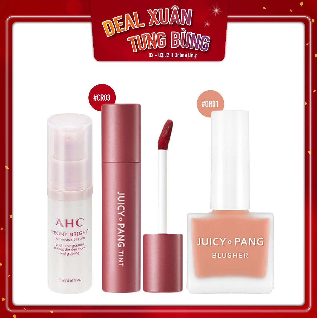 Combo Má Hồng & Son Nước Lì A'pieu Juicy Pang Tint (Cr03 - Jujube)