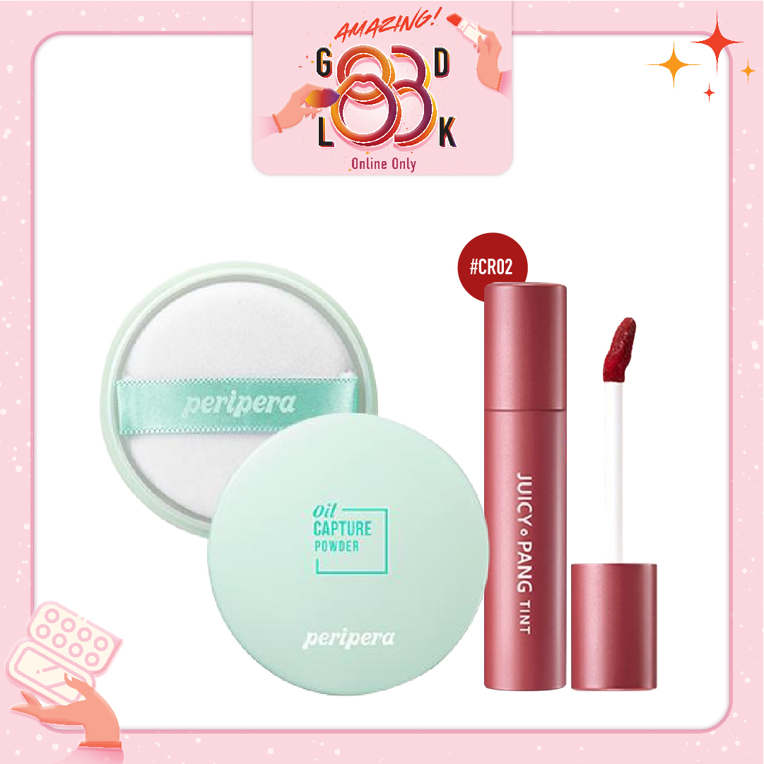 Combo Phấn Phủ & Son Nước Lì A'pieu Juicy Pang Tint Cr02_Persimmon