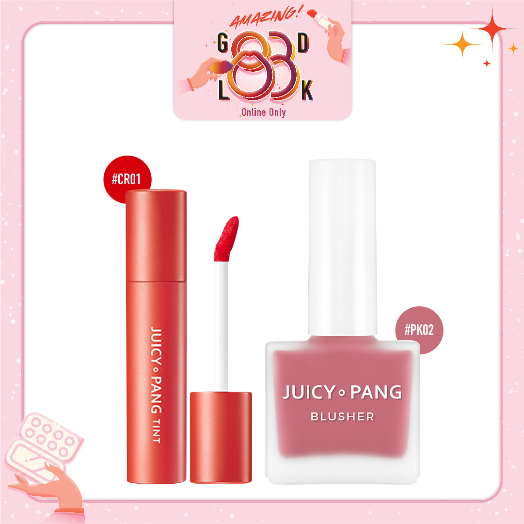 Combo Má Hồng & Son Nước Lì A'pieu Juicy Pang Tint Cr01_Tomato