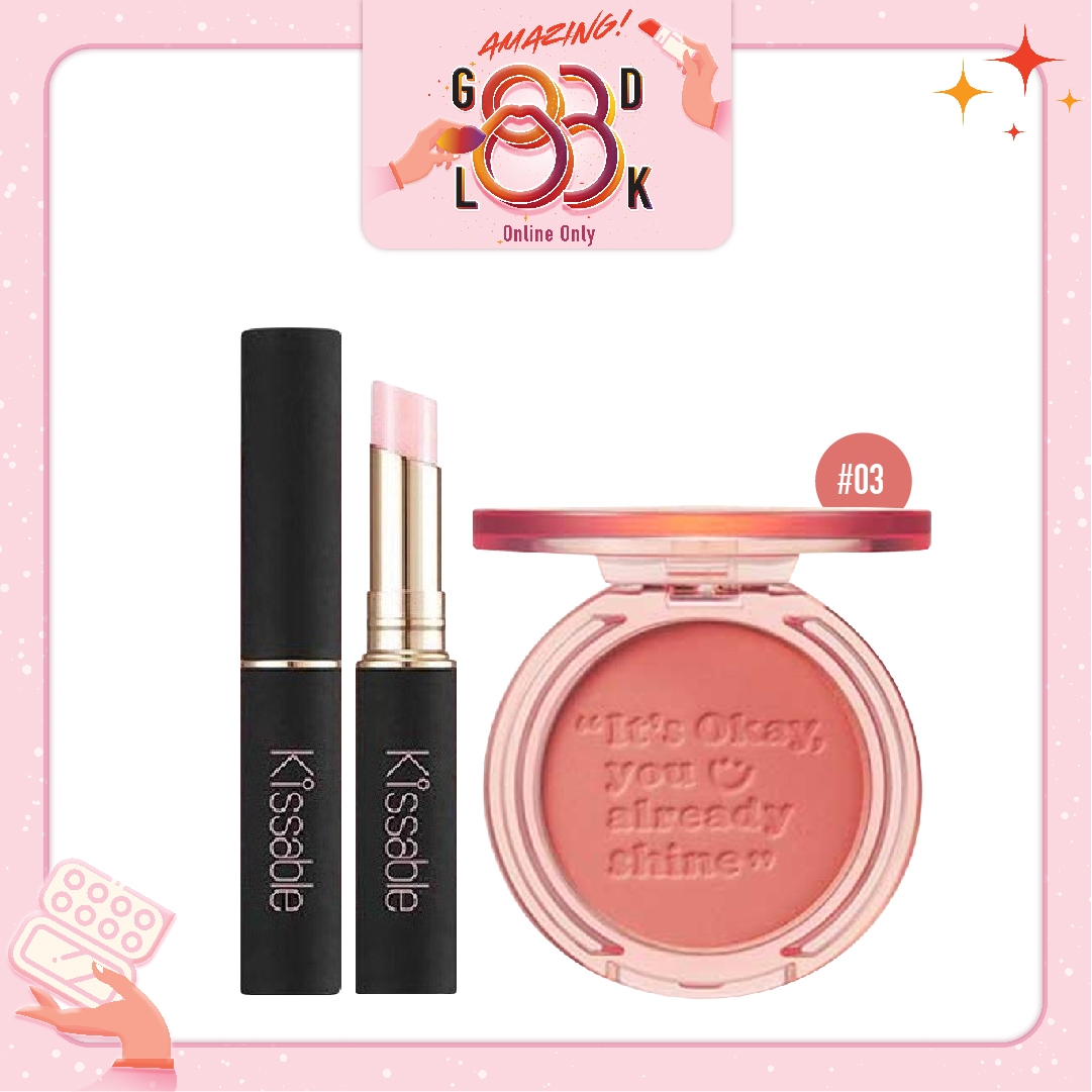 Combo Má Hồng & Son Dưỡng Môi Có Màu A'pieu Kissable Tint Balm Magic