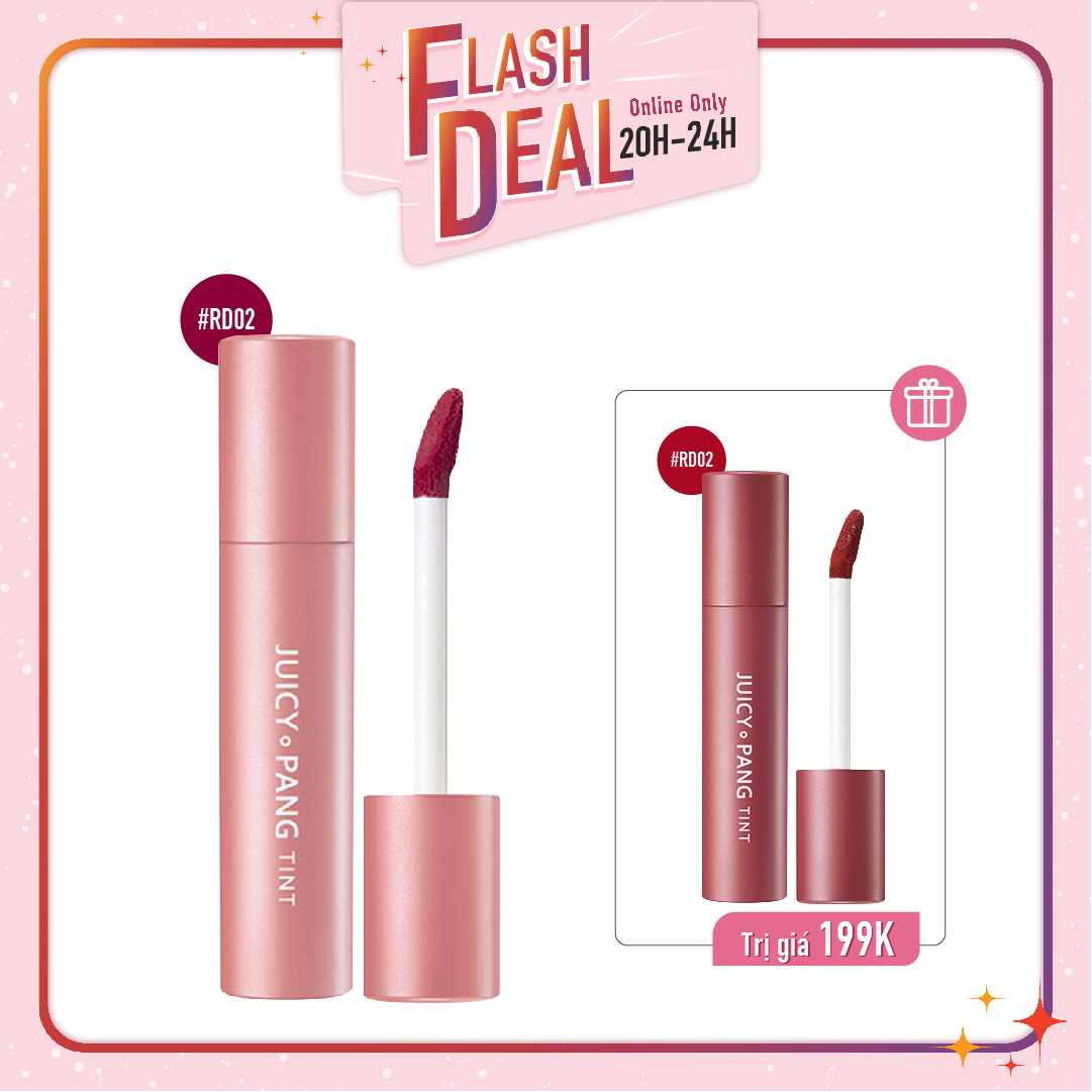 [Fs] Combo Son Tint Hiệu Ứng Lấp Lánh A'pieu Juicy - Pang Sparkling Tint Rd02_Wild Grape