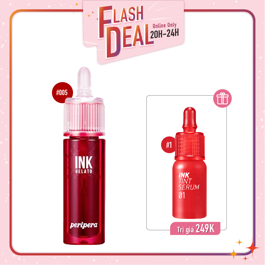 [Fs] Combo Son Tint Hiệu Ứng Căng Mọng Peripera Ink Tint Serum 01 Over Pretty