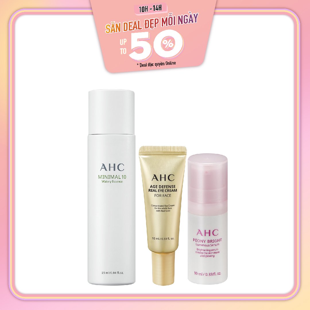 Combo Kem Dưỡng Làm Mịn Nếp Nhăn & Làm Sáng Vùng Mắt Ahc Age Defense Real Eye Cream For Face
