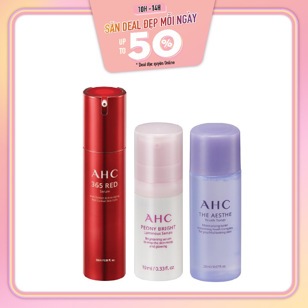 Combo Tinh Chất Chống Lão Hóa, Làm Sáng Da Ahc 365 Red Serum (3Pc)
