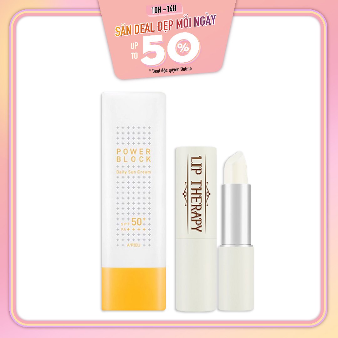 Combo Kem Chống Nắng Hạn Chế Bóng Dầu A'pieu Power Block Daily Sun Cream Spf50+/Pa++++