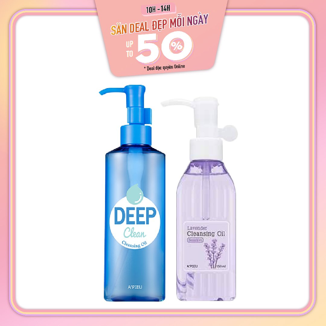 Combo Dầu Tẩy Trang Cho Da Nhạy Cảm A'pieu Lavender Cleansing Oil (Sensitive)