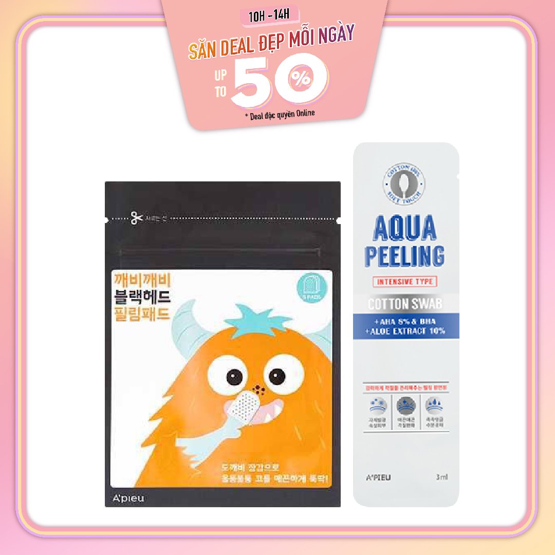 Combo Miếng Làm Sạch Mụn Đầu Đen A'pieu Goblin Blackhead Peeling Pad