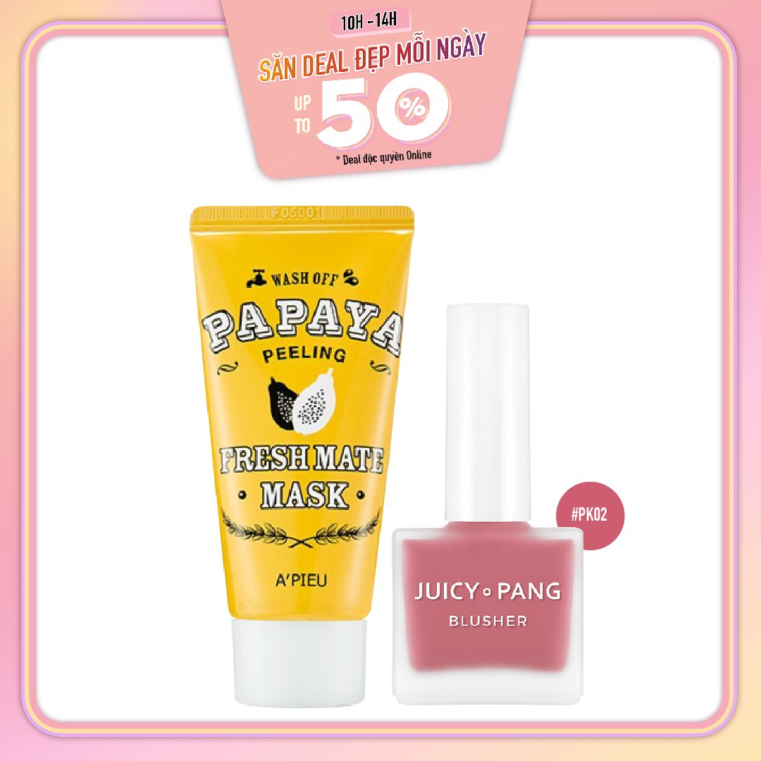 Combo Má Hồng Dạng Nước Hiệu Ứng Căng Mượt A'pieu Juicy - Pang Water Blusher - Pk02