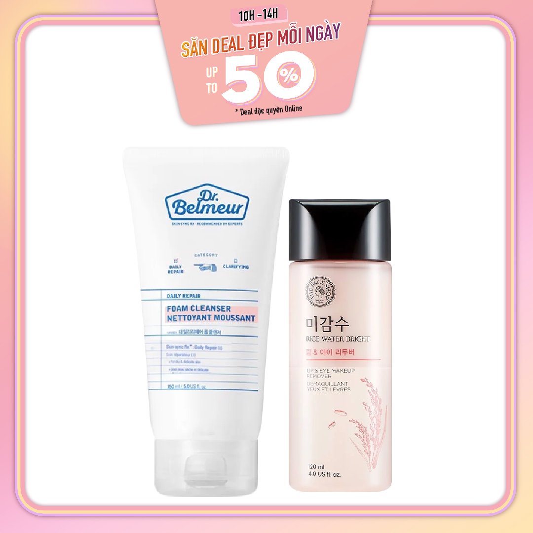 Combo Sữa Rửa Mặt Dịu Nhẹ Dr.belmeur Daily Repair Foam Cleanser 150Ml