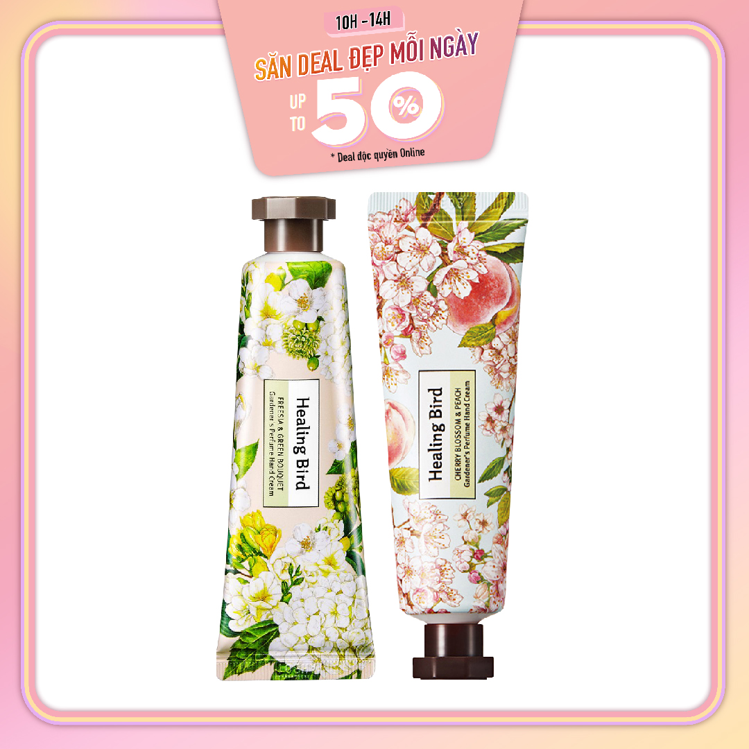 Combo 02  Kem Dưỡng Tay Cung Cấp Ẩm Cho Da Hb Gardener's Perf Handcream Cherry