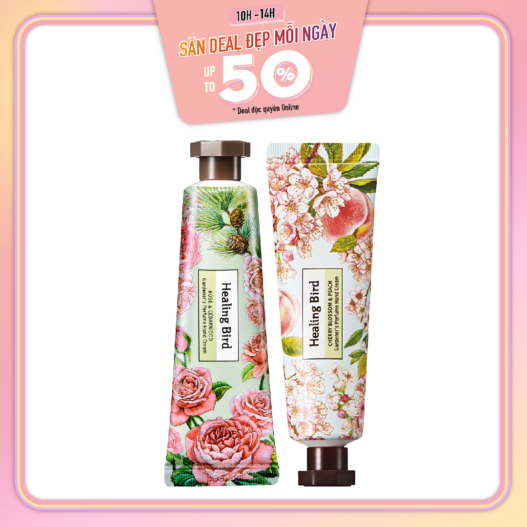 [Hương Hoa Hồng & Cherry] Combo 02 Kem Dưỡng Tay Cung Cấp Ẩm Cho Da Hb Gardener's Perf Handcream