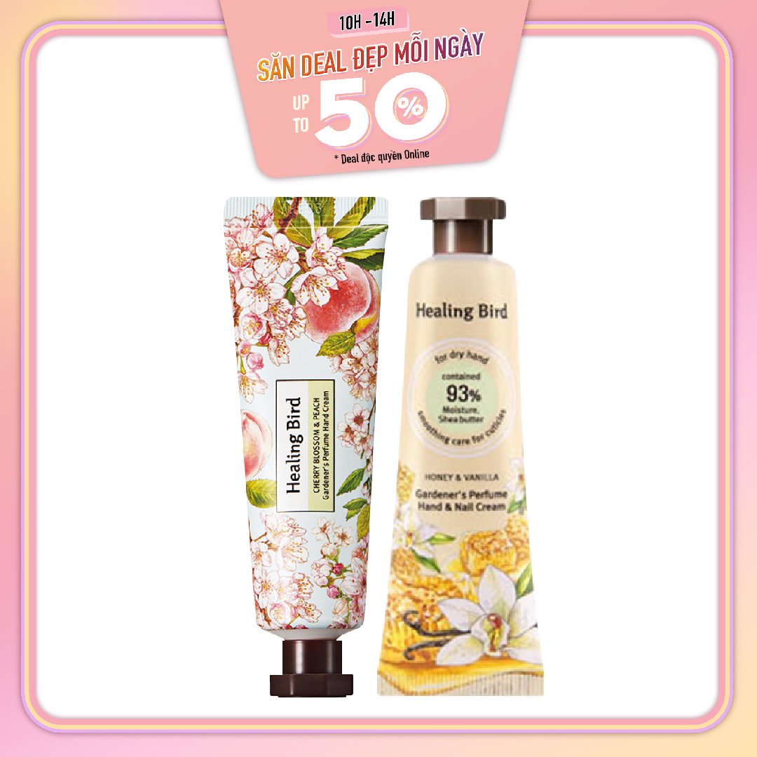 Combo 02 Kem Dưỡng Da Tay Hương Thơm Dịu Nhẹ Healing Bird Gardener's Perfume