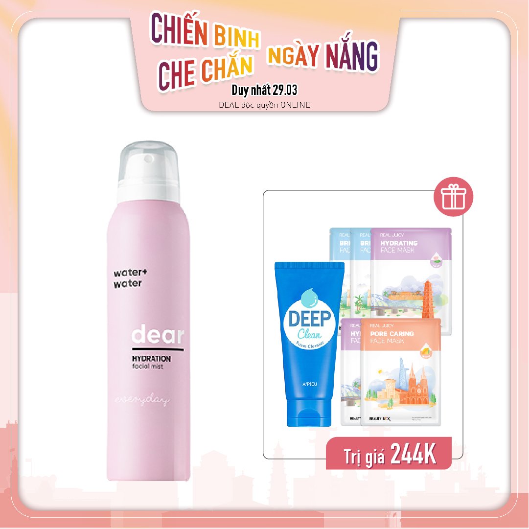 Combo Xịt Khoáng Mát Lạnh Banila Co Dear Hydration Facial Mist 120Ml