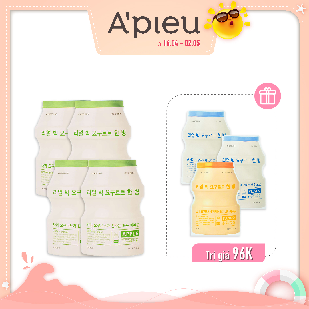 Combo Mặt Nạ Làm Săn Chắc Da A'pieu Real Big Yogurt One - Bottle (7Pc)
