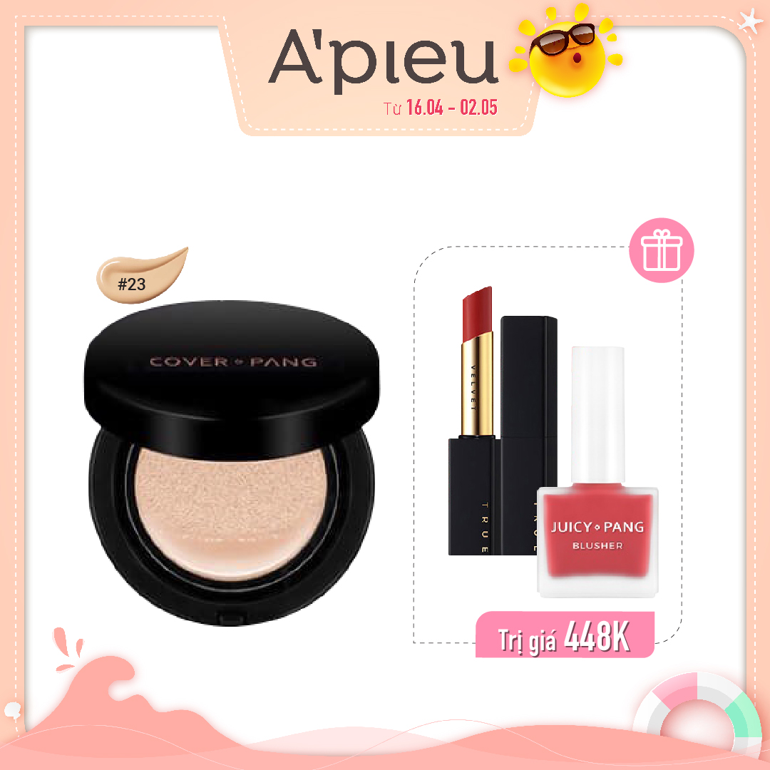 [No.23] Combo Phấn Nước Che Phủ Hoàn Hảo, Lâu Trôi A'pieu Cover - Pang Long Wear Cushion (3Pc)