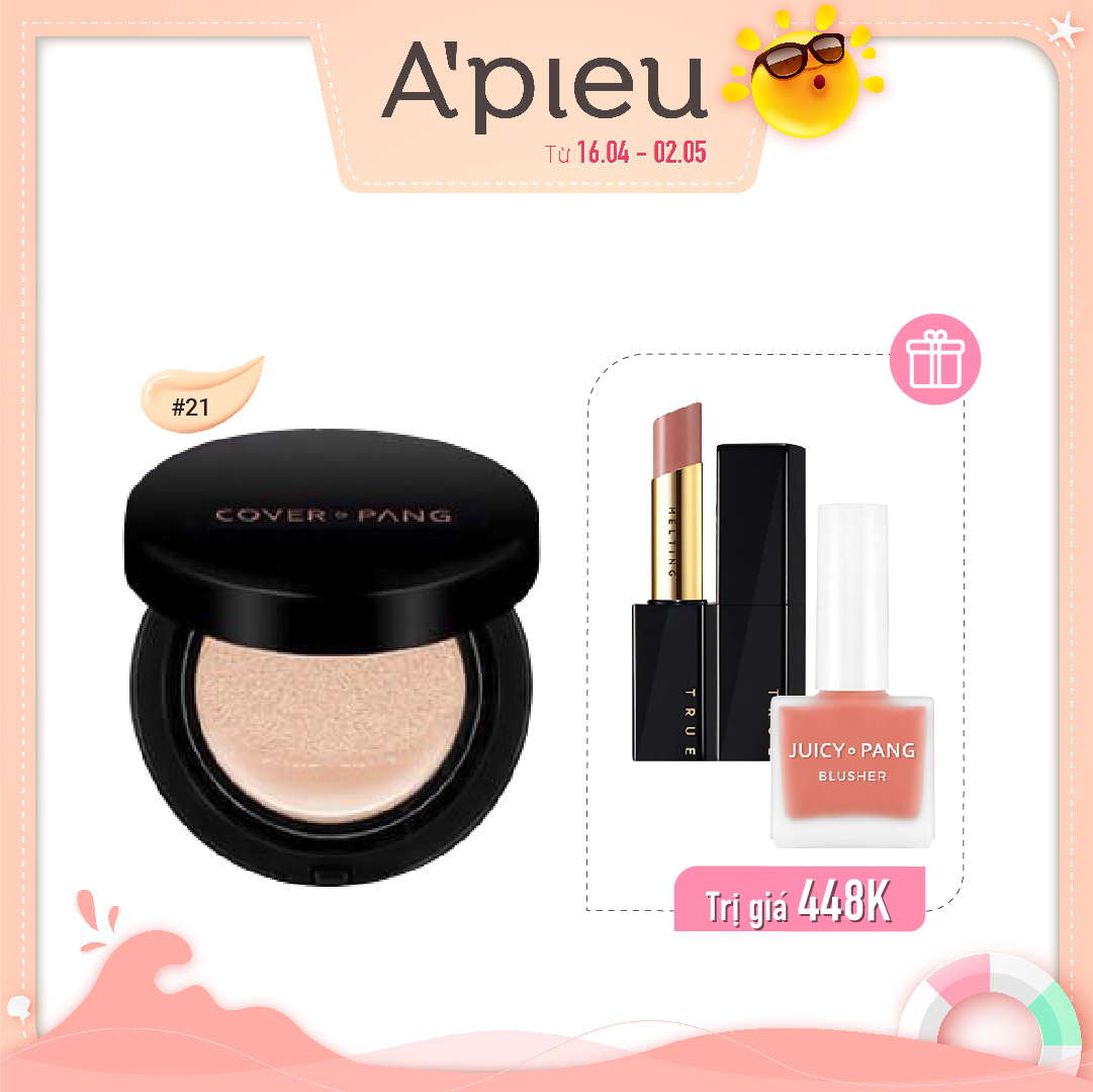 [No.21] Combo Phấn Nước Che Phủ Hoàn Hảo, Lâu Trôi A'pieu Cover - Pang Long Wear Cushion (3Pc)