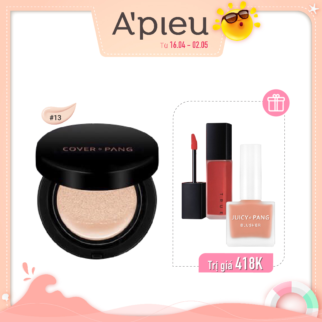 [No.13] Combo Phấn Nước Che Phủ Hoàn Hảo, Lâu Trôi A'pieu Cover - Pang Long Wear Cushion (3Pc)