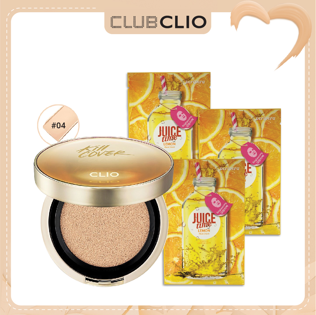 [Màu 04 Ginger] Combo Phấn Nước Che Phủ & Cấp Ẩm Clio Kill Cover Cica Serum Cushion Spf50+ Pa+++
