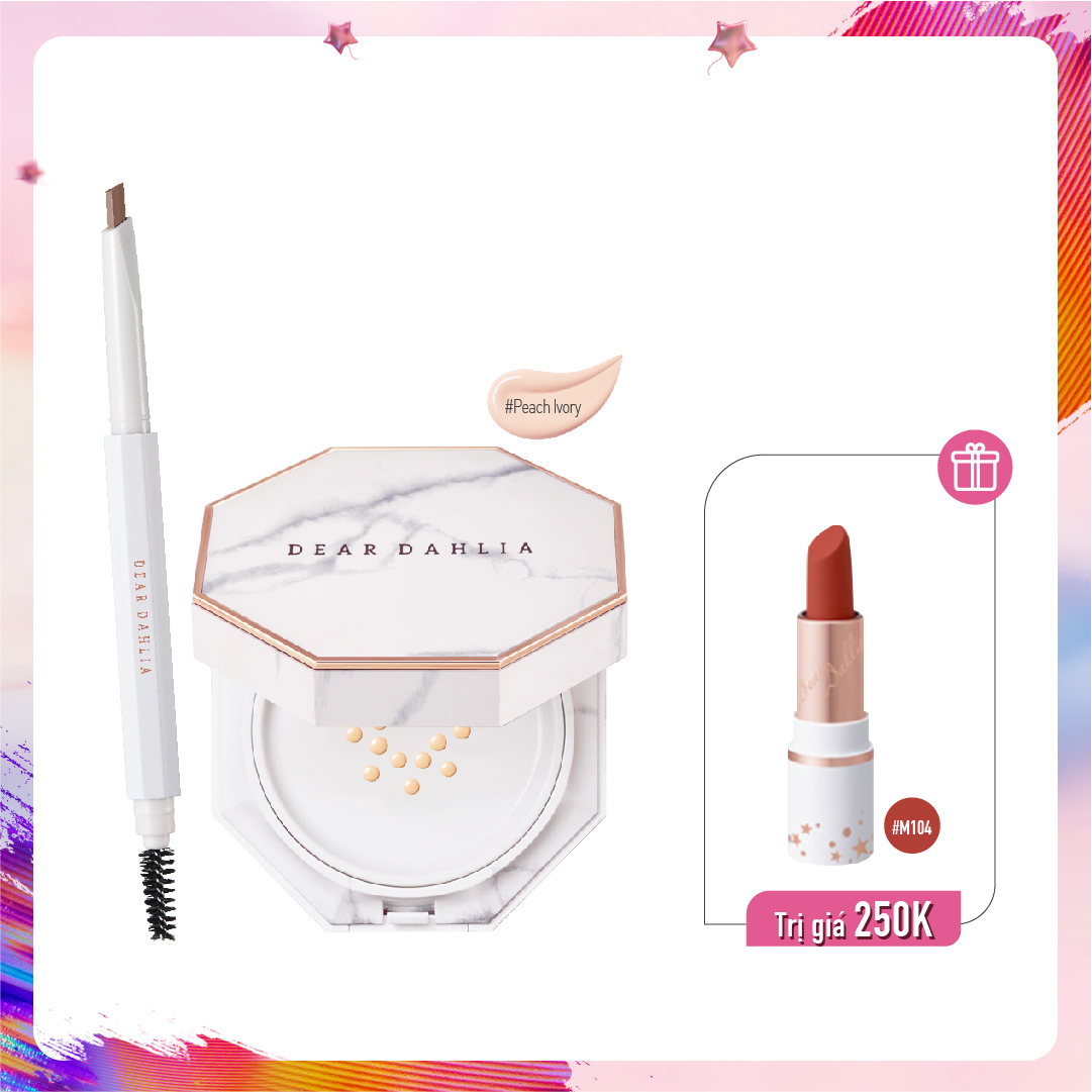 [Màu Peach Ivory] Phấn Nước Hiệu Ứng Căng Mượt Dear Dahlia Skin Paradise Blooming Cushion Foundation Spf35 Pa+++