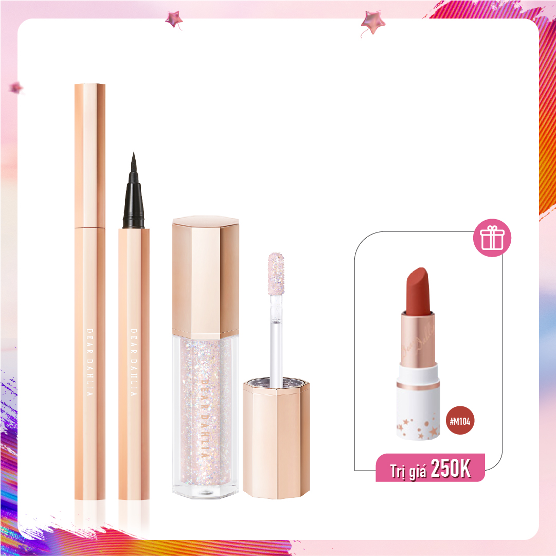 [Màu Đen] Combo Bút Kẻ Viền Mắt Dear Dahlia Paradise Dream Precision Pro Liquid Eyeliner Noir (3Pc)