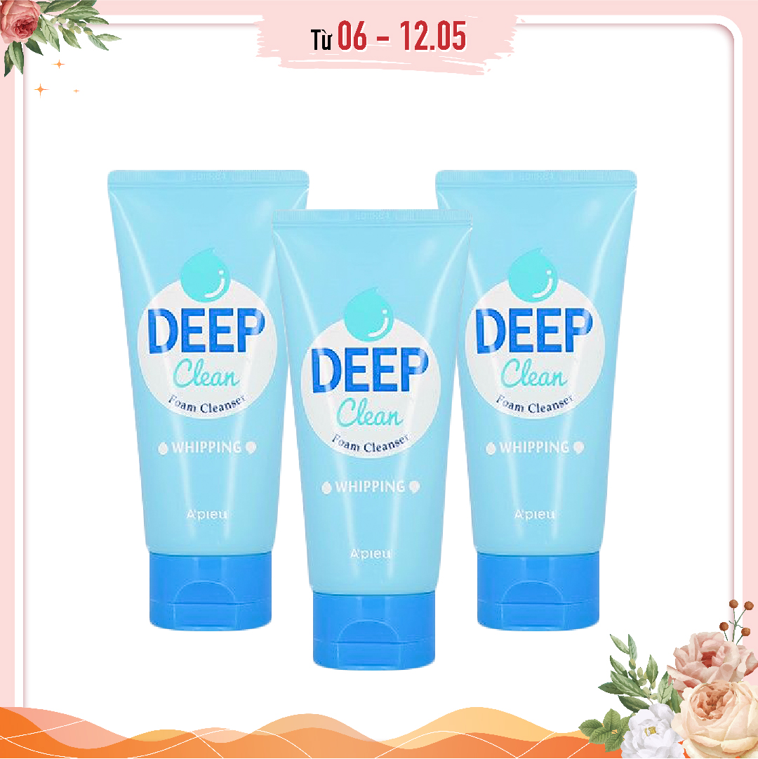 Set 03 Sữa Rửa Mặt Làm Sạch Sâu A'pieu Deep Clean Foam Cleanser Whipping 130Ml