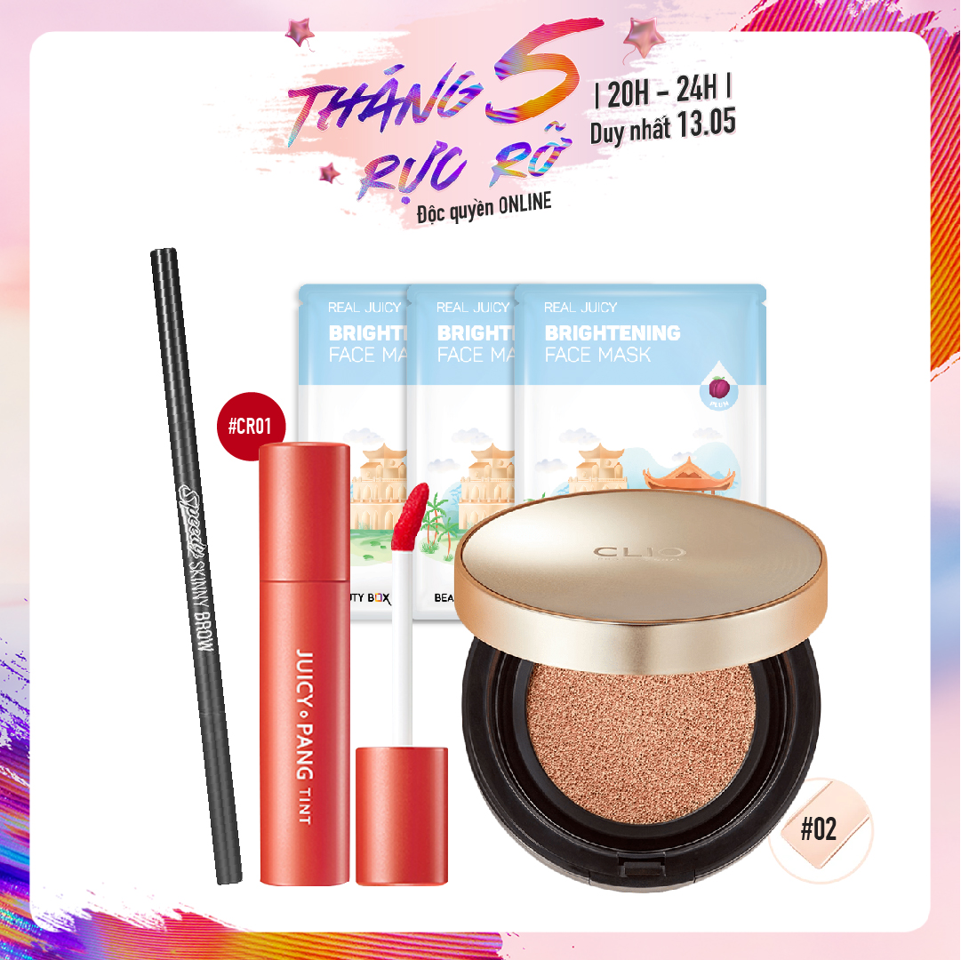 Combo Phấn Nước Che Khuyết Điểm Clio Stay Perfect Cover Cushion Set 02 Ligerie
