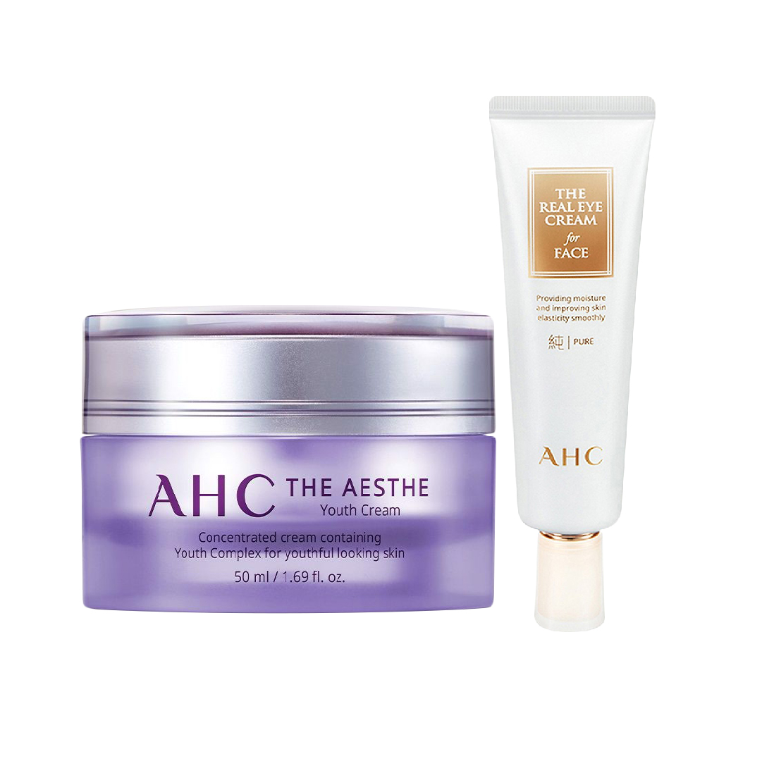 Combo Dưỡng Da Mặt Và Mắt Ahc The Aesthe Youth Cream (50Ml + 60Ml)