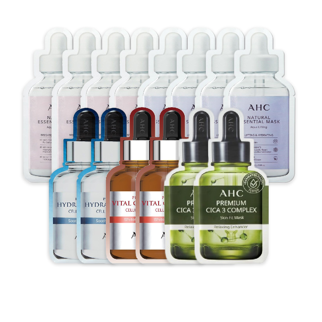 Combo Mặt Nạ Dưỡng Sáng Nâng Cơ Ahc (14 Miếng Nhiều Loại)