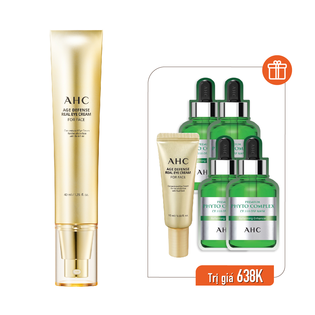 Combo Kem Dưỡng Mắt Ahc Age Defense Và Mặt Nạ Làm Dịu Phục Hồi Da Ahc Premium Phyto