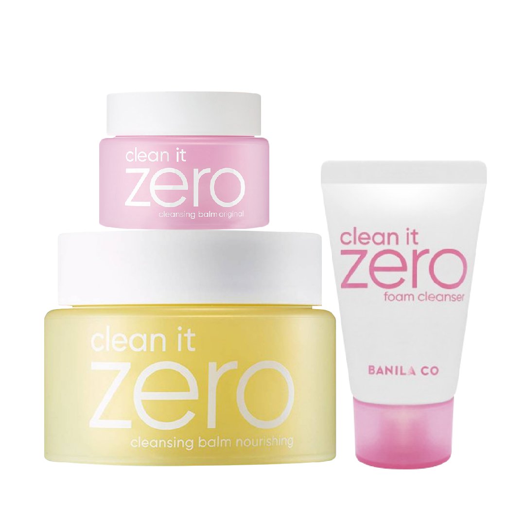 Combo Tẩy Trang Làm Sạch Banila Co Clean It Zero Cleansing Balm & Foam Cleanser Gift Set Nourishing