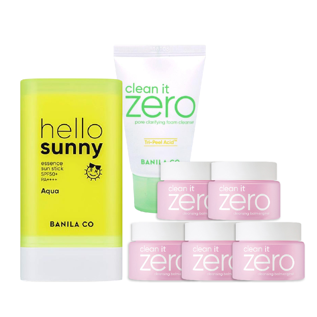 Combo Chống Nắng Cho Da Dầu Banila Co Hello Sunny Fresh Và Làm Sạch Da Clean It Zero
