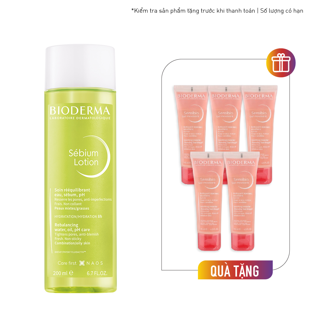 Dung Dịch Cân Bằng Cho Da Hỗn Hợp Và Da Dầu Bioderma Sebium Lotion 200Ml