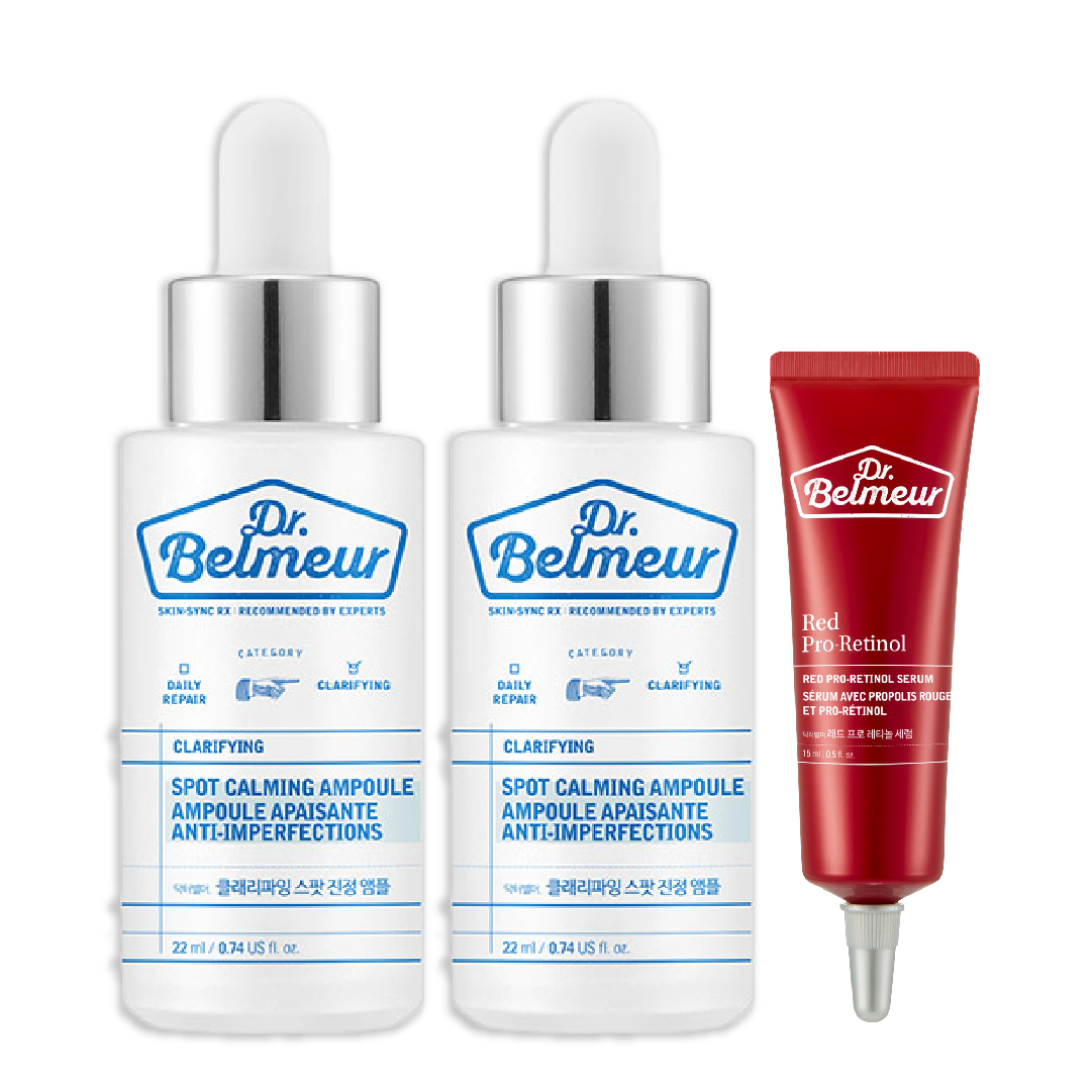 (C4) Combo Tinh Chất Dưỡng Da Dr.belmeur Clarifying & Red Pro - Retinol