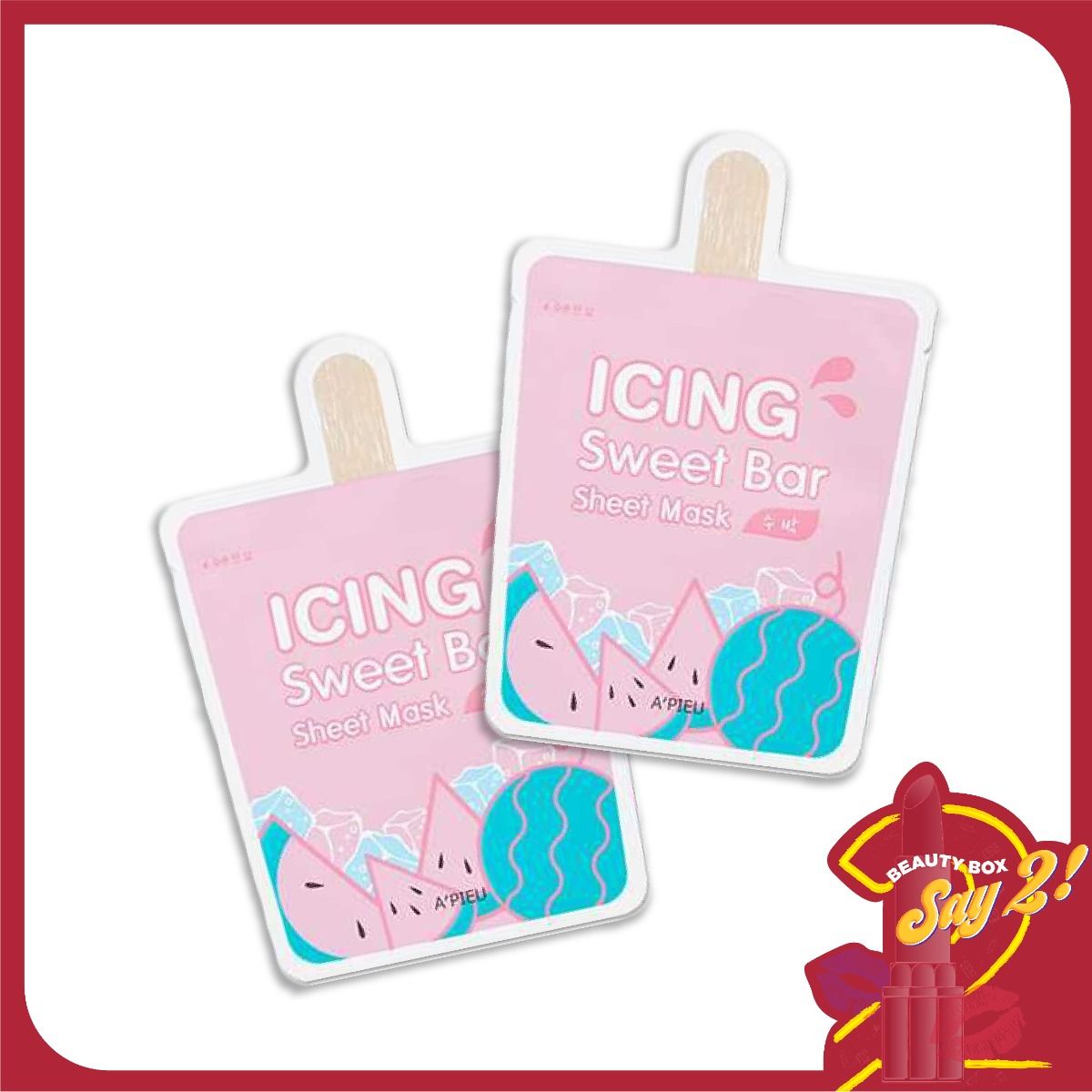 Combo 2 Mặt Nạ Giấy Cấp Nước A'pieu Icing Sweet Bar Sheet Mask (Watermelon)