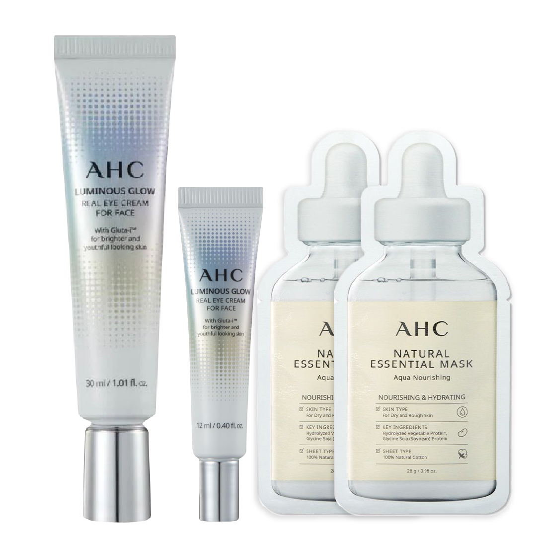 Combo Kem Mắt Ahc Luminous Glow Real Eye Cream For Face 30Ml