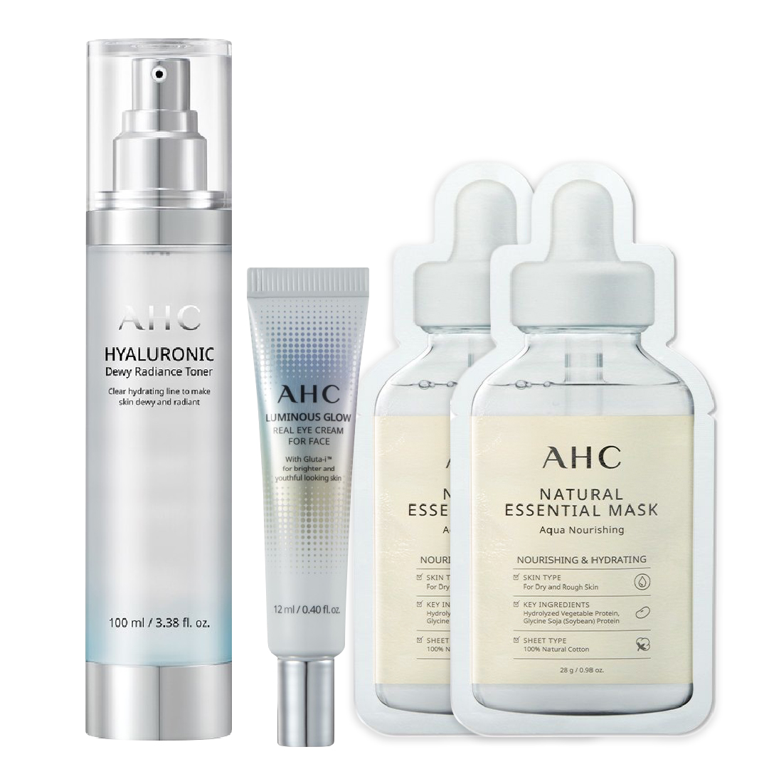 Combo Nước Cân Bằng Dưỡng Ẩm Ahc Hyaluronic Dewy Radiance Toner 100Ml