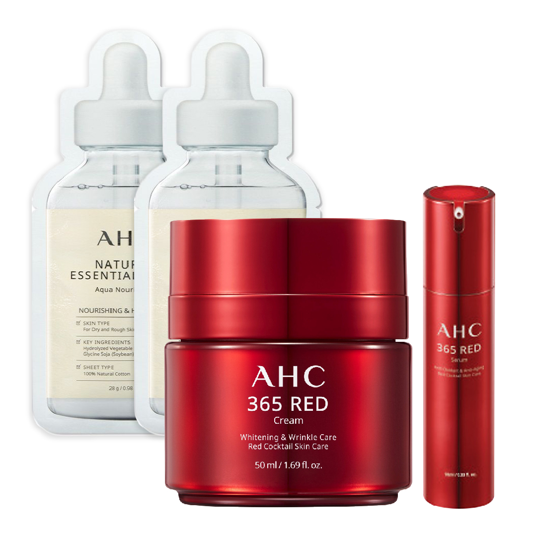 Combo Kem Chống Lão Hóa Làm Sáng Da Ahc 365 Red Cream 50Ml