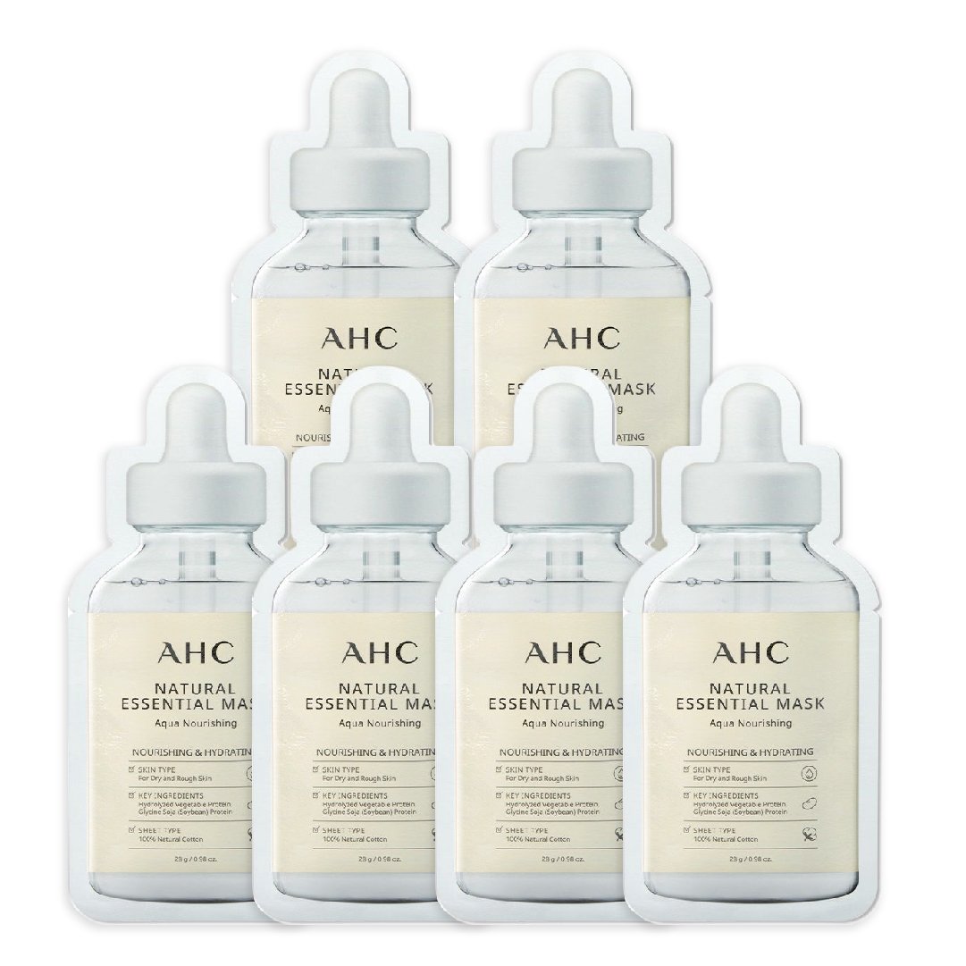 Combo Mặt Nạ Giấy Làm Mềm Da Ahc Natural Essential Mask Aqua Nourishing 28G