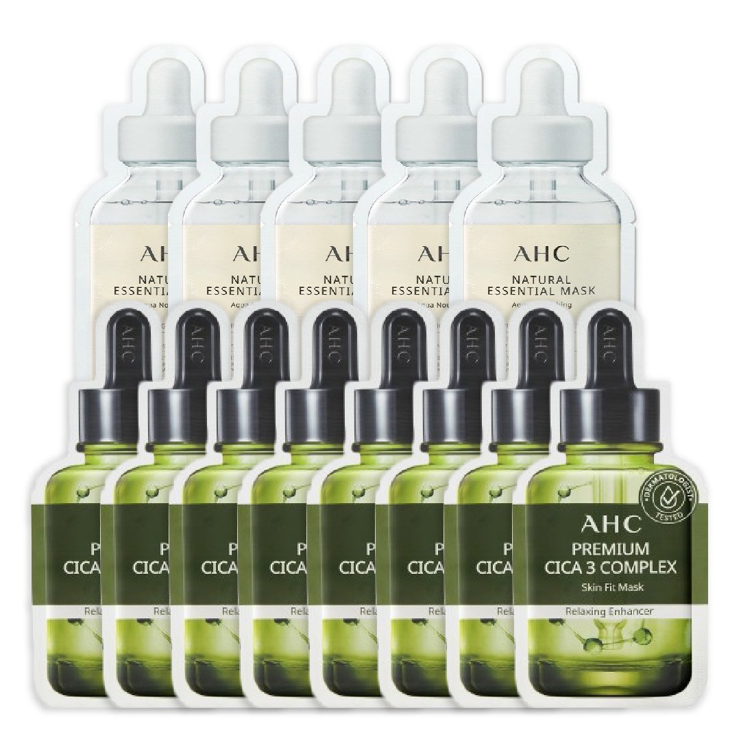 Combo Mặt Nạ Giấy Phục Hồi Da Ahc Premium Cica - 3 Complex Skin Fit Mask 27Ml